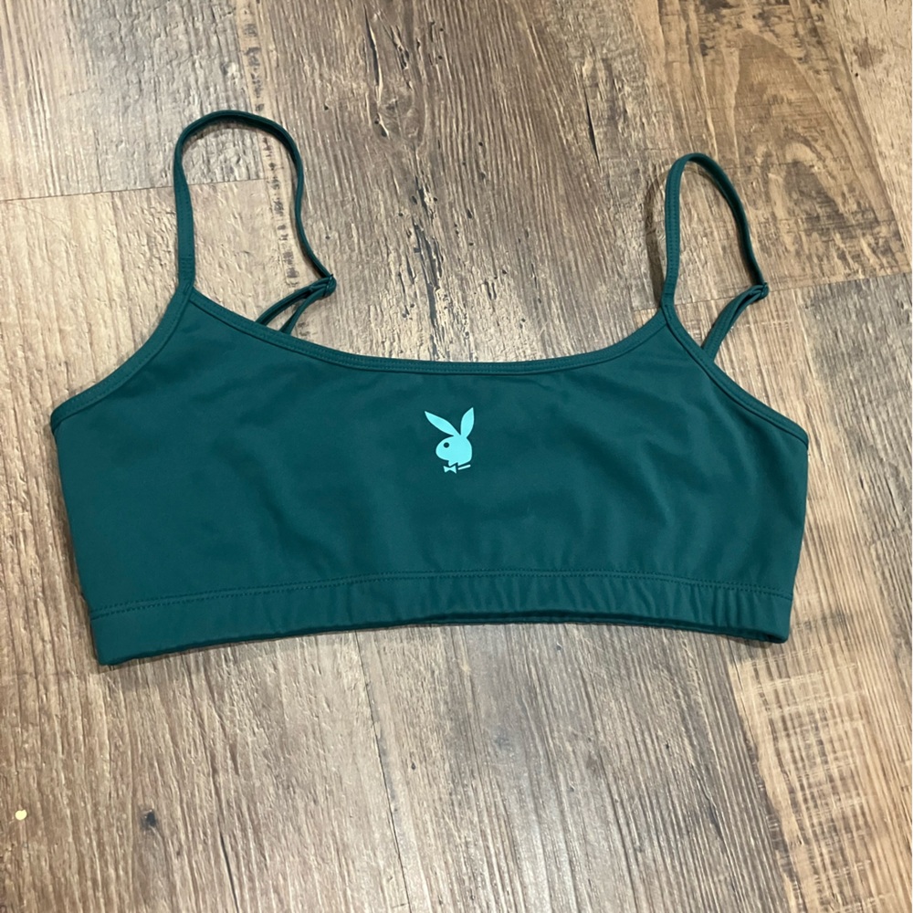 PLAYBOY by Pacsun Women's Teal Bra Top